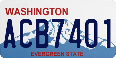 WA license plate ACB7401