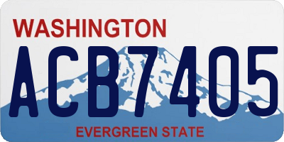 WA license plate ACB7405