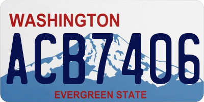 WA license plate ACB7406