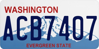 WA license plate ACB7407