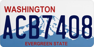 WA license plate ACB7408