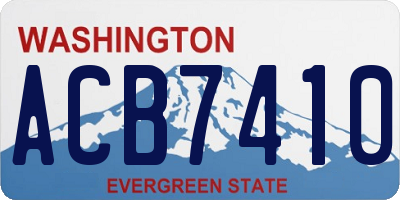 WA license plate ACB7410