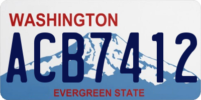WA license plate ACB7412