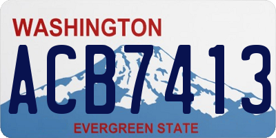 WA license plate ACB7413
