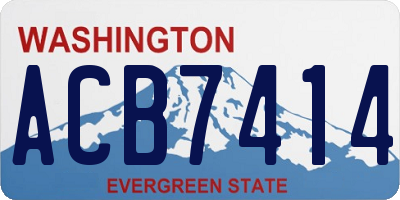 WA license plate ACB7414