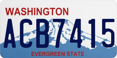 WA license plate ACB7415