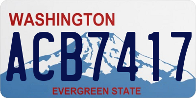 WA license plate ACB7417