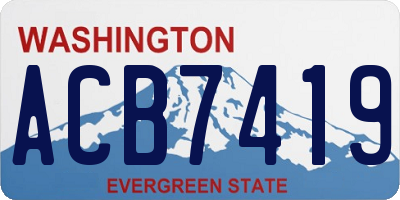 WA license plate ACB7419