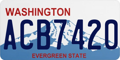 WA license plate ACB7420