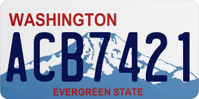 WA license plate ACB7421