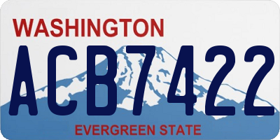 WA license plate ACB7422