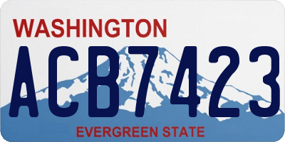 WA license plate ACB7423