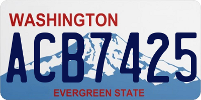 WA license plate ACB7425