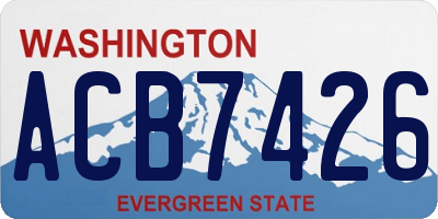 WA license plate ACB7426