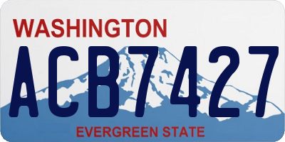 WA license plate ACB7427