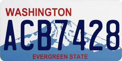 WA license plate ACB7428