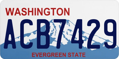 WA license plate ACB7429
