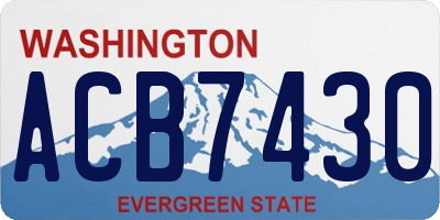 WA license plate ACB7430