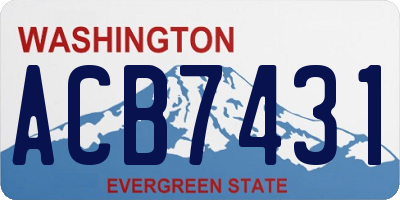 WA license plate ACB7431