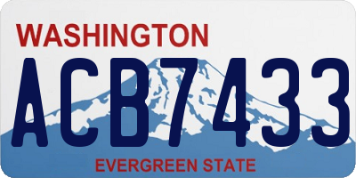 WA license plate ACB7433