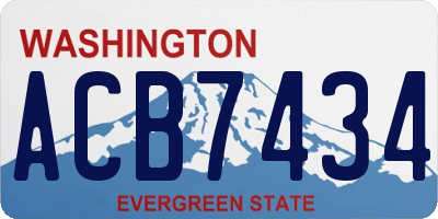 WA license plate ACB7434
