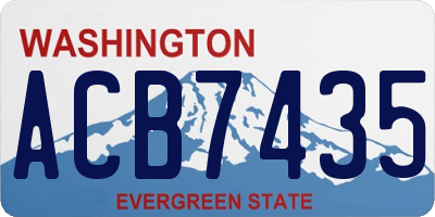 WA license plate ACB7435