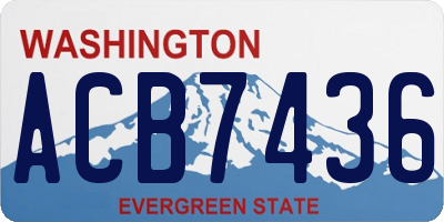 WA license plate ACB7436