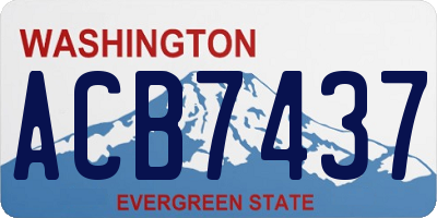 WA license plate ACB7437