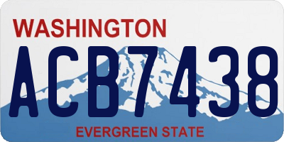 WA license plate ACB7438