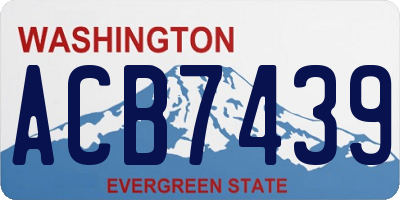WA license plate ACB7439