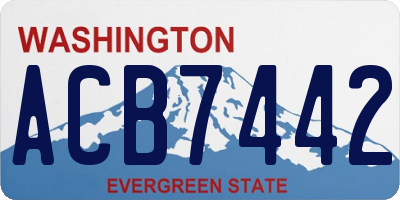 WA license plate ACB7442