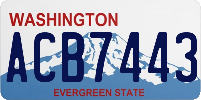 WA license plate ACB7443
