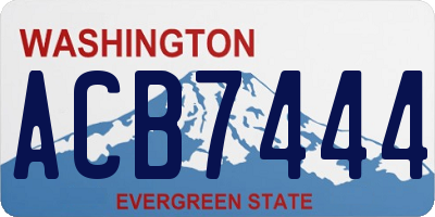 WA license plate ACB7444