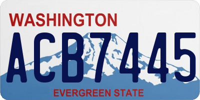 WA license plate ACB7445