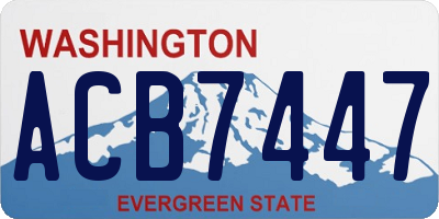 WA license plate ACB7447