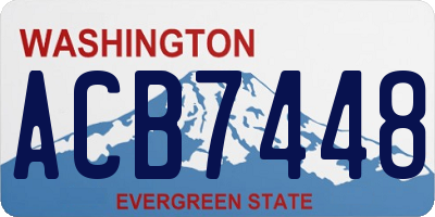 WA license plate ACB7448