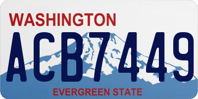 WA license plate ACB7449