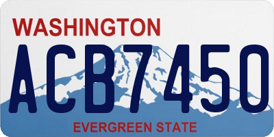 WA license plate ACB7450