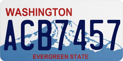 WA license plate ACB7457