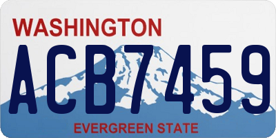 WA license plate ACB7459