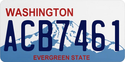 WA license plate ACB7461