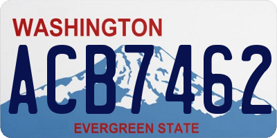 WA license plate ACB7462