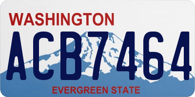 WA license plate ACB7464
