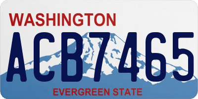 WA license plate ACB7465