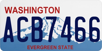 WA license plate ACB7466