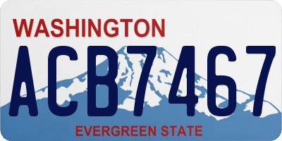 WA license plate ACB7467