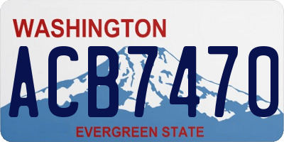 WA license plate ACB7470