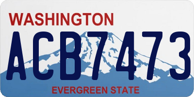 WA license plate ACB7473