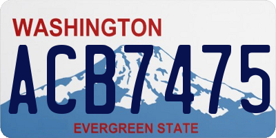 WA license plate ACB7475