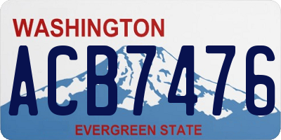 WA license plate ACB7476